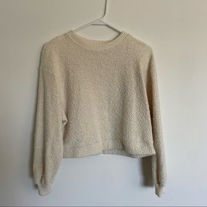 Zara Ivory Fuzzy Sweater